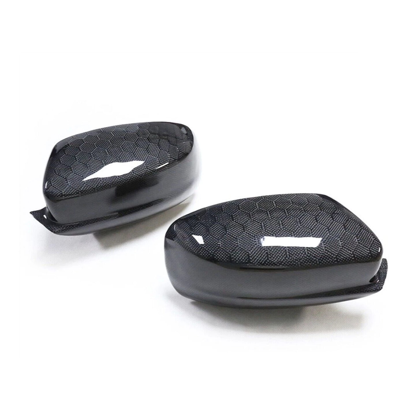 2 x Rear Side Mirror Cover Caps Carbon Fiber For Dodge Charger (2011-2022)