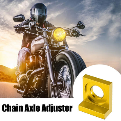 4pcs 15mm Chain Adjuster Block Tensioner for Motorcycle Gold Tone Metal