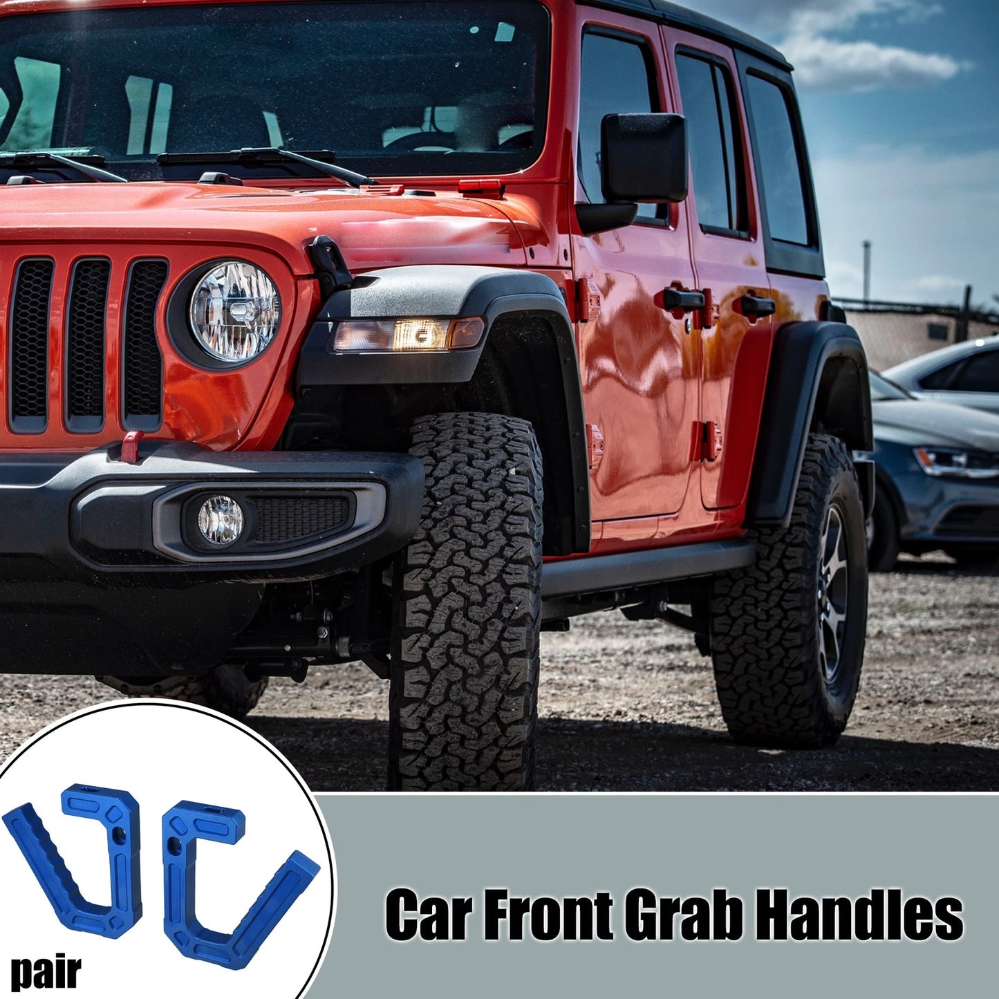 Front Grab Handles Kit for Jeep Wrangler JK (2007-2018) - Blue