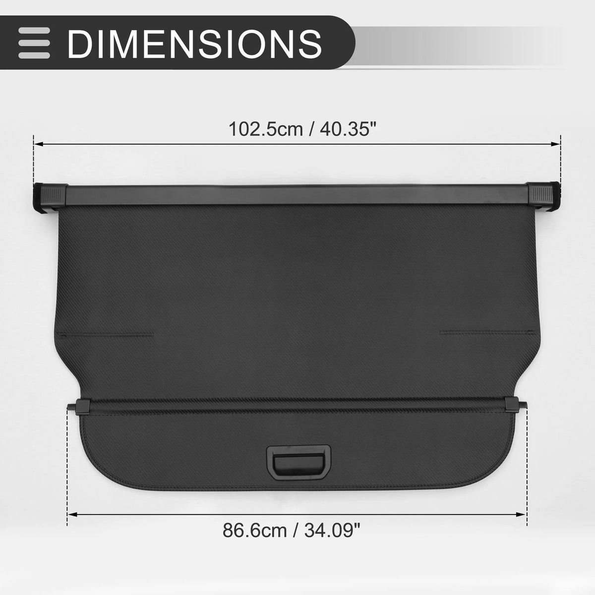 Retractable Cargo Cover for Honda CR-Z 2011-2016 Black Carbon Fiber