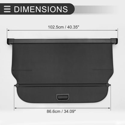 Retractable Cargo Cover for Honda CR-Z 2011-2016 Black Carbon Fiber
