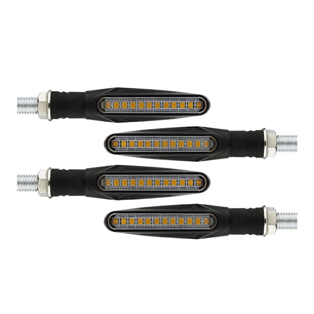 4 x Universal Motorcycle LED Amber Turn Signal Lights for Bike