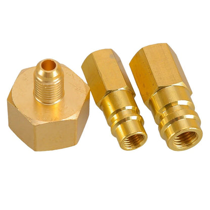 3 x AC Air Conditioner R134a R12 Adapter Hose Fittings for Car