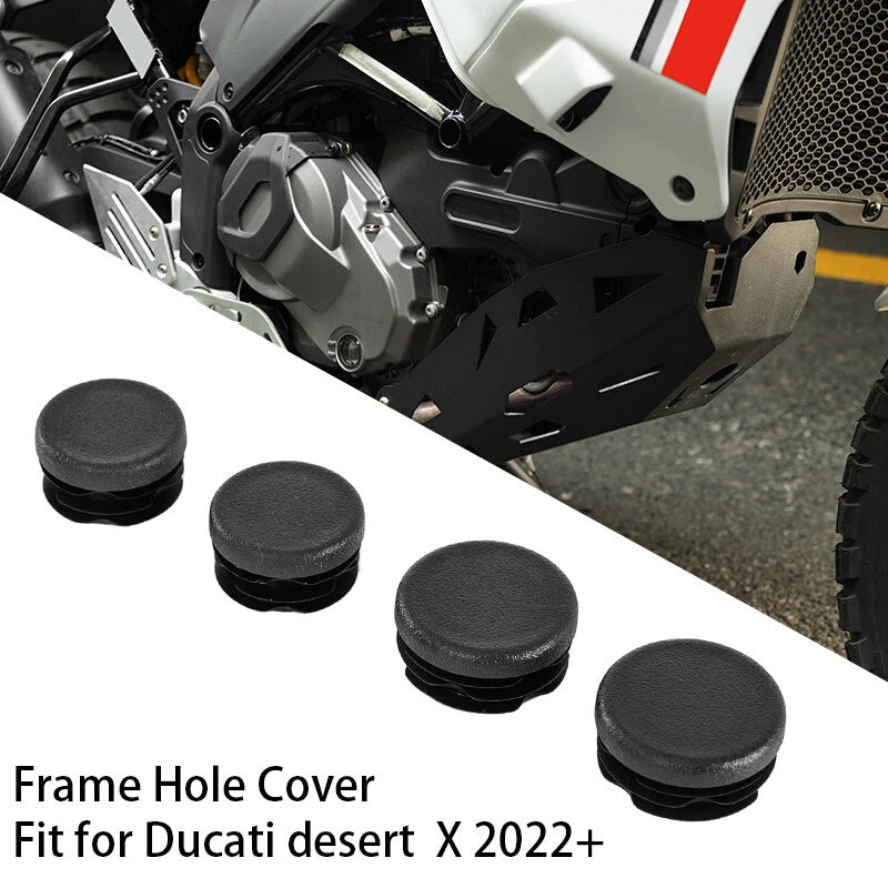 Motorcycle Frame Hole Cover Caps 4 x For DUCATI DESERT X (2022 - Present)