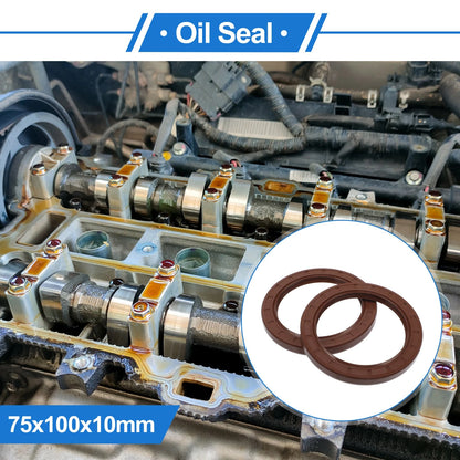 Oil Seal 75x100x10mm 2 x Seal Ring Rotary Shaft Seal for Make Model