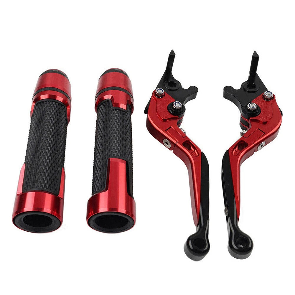 Red Extendable Brake Clutch Levers Grip Set for Kawasaki ZX10R (2011-2023)