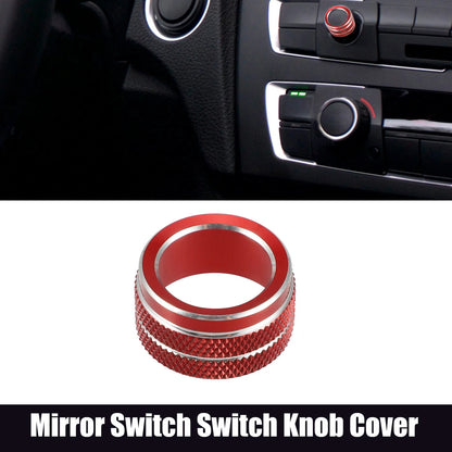 Mirror Switch Knob Cover Ring Decoration for Toyota Red