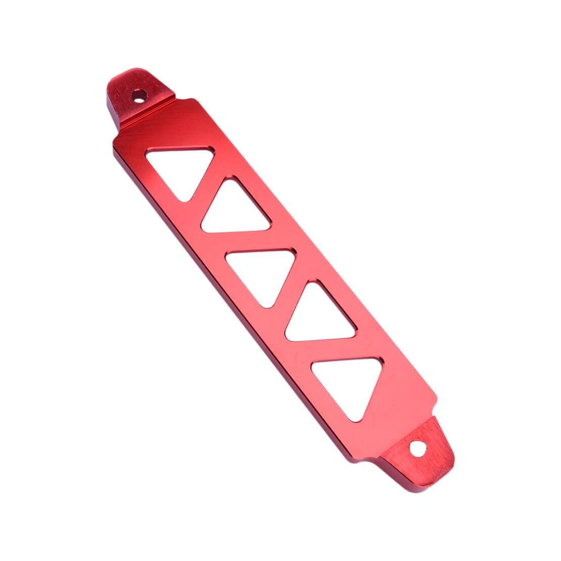 Red Aluminum Car Battery Holder Mount Bracket Kit for Universal Models