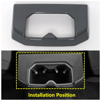 Carbon Fiber Rear Water Cup Holder Cover for 2022-2023 Toyota Tundra