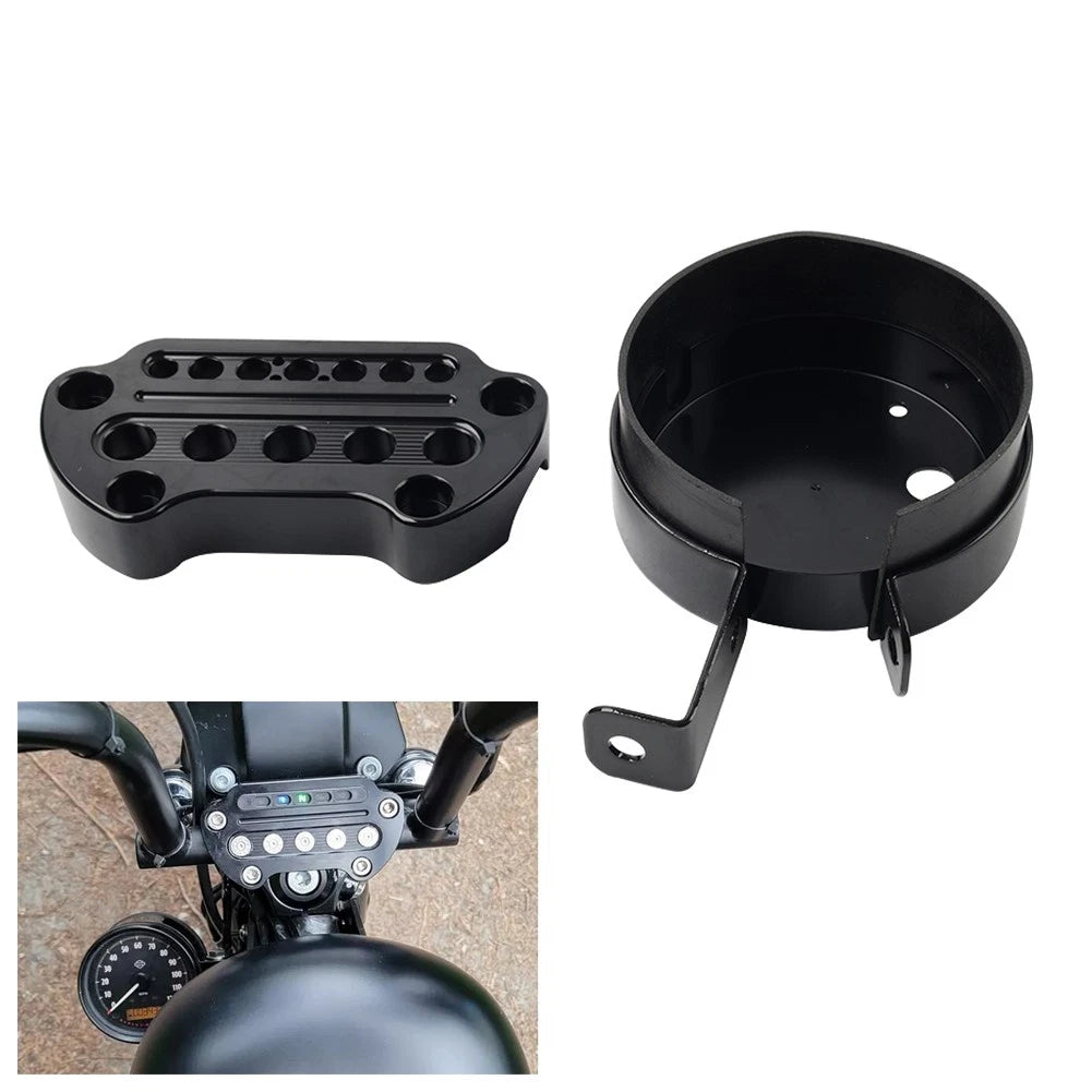 Speedometer Bracket Relocation Clamp for Harley Sportster XL 883 (2004-2023)