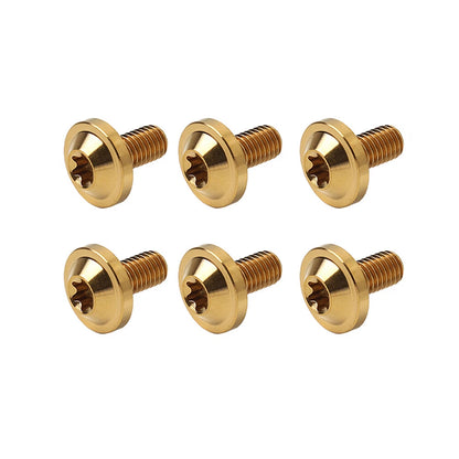 6 x Gold Titanium M6x15mm Torx Head Bolts for Bike Motorcycle