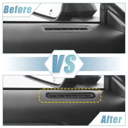 2 x Carbon Fiber Side Air Outlet Sticker Trim for Ford Mustang (2015-2020)