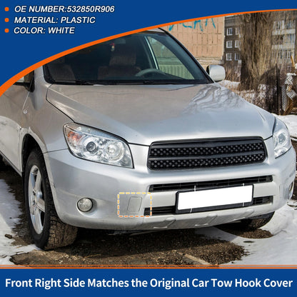 Front Tow Hook Cover for Toyota Rav4 (2009-2011) - White