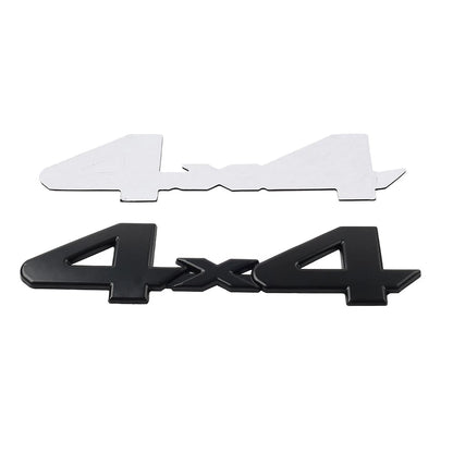 4X4 3D Rear Tailgate Emblem Badge Overlay Decal for Universal Cars Black