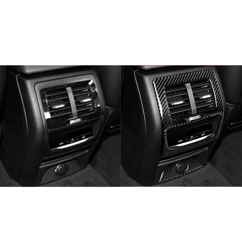 Carbon Fiber Rear Air Condition Outlet Vent Cover Trim Fit For BMW X3 X4 G01 G02