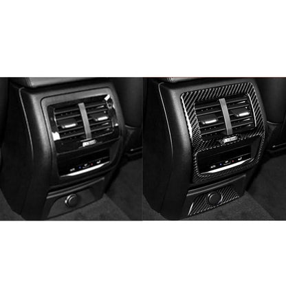 Carbon Fiber Rear Air Condition Outlet Vent Cover Trim Fit For BMW X3 X4 G01 G02