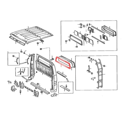 RR Windshield Weatherstrip for Toyota ToyoAce LY50 LY51 LY61 YY52 YY61