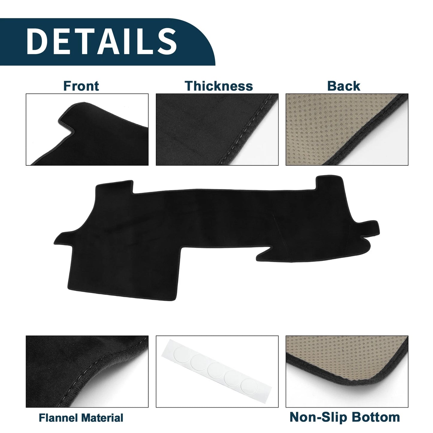 Dashboard Cover Mat for Toyota Mark X Sun Protector Pad Black (2004-2023)