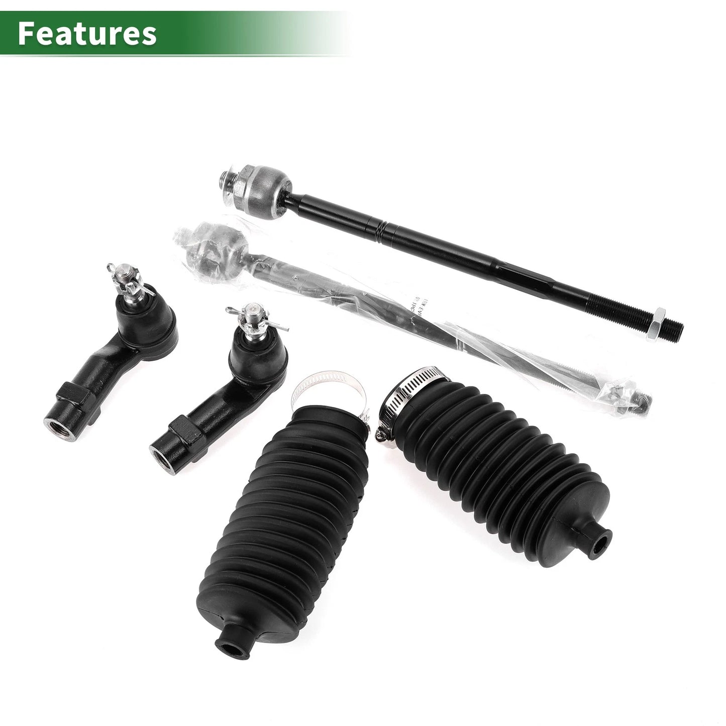 6pcs Suspension Kit Inner/Outer Tie Rod Ends for Dodge Dart (2013-2016)