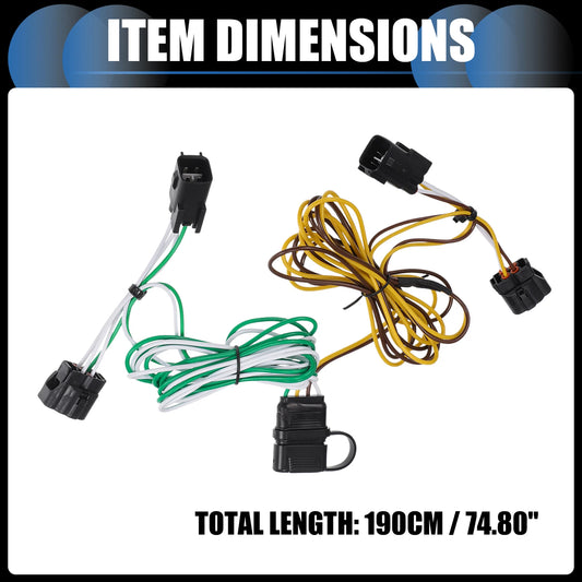1 Set 4-Pin Trailer Wiring Harness Kit for Dodge Ram 1500 (1995-2001)