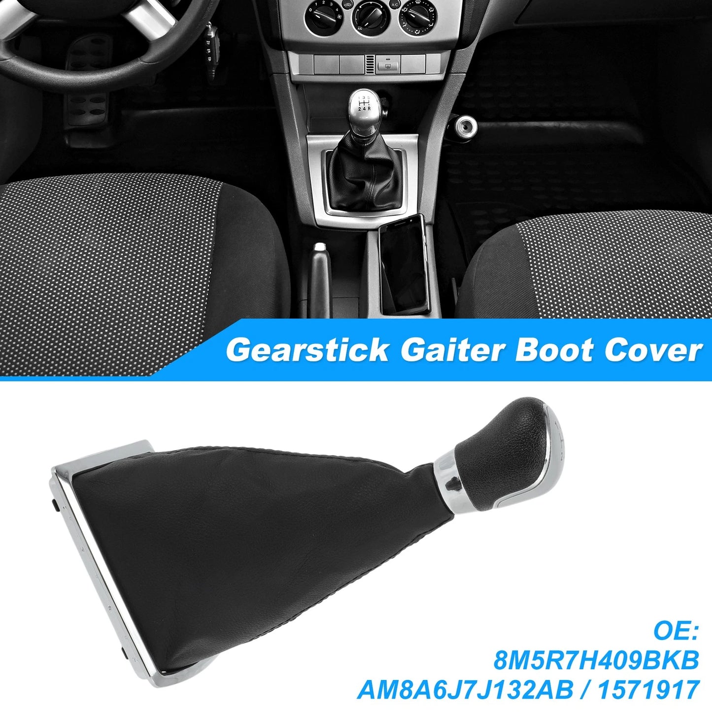 5 Speed Shift Gear Lever Knob for Ford Focus, Fiesta, B-Max, C-Max (2008-2018)