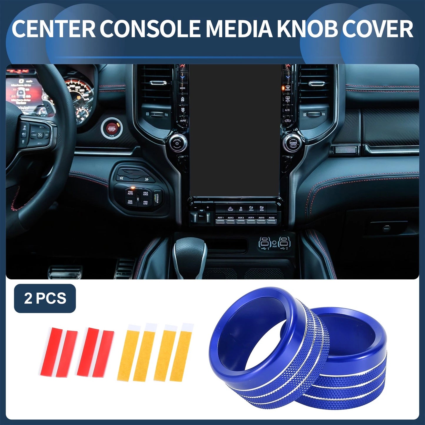 Knob Cover for Dodge Ram (19-21) Blue  Covers