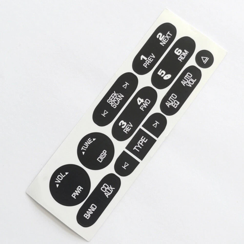 Radio Button Repair Decal Sticker for 2002-2006 Cadillac Isuzu Black