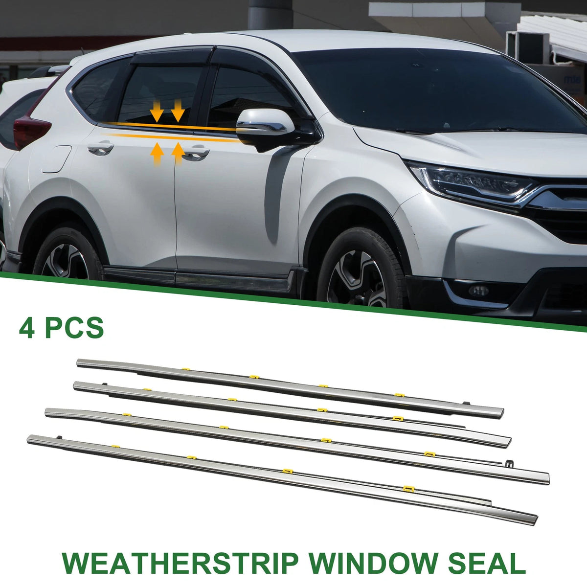 4 x Weatherstrip Window Seal for Honda CR-V (2017-2020) PVC