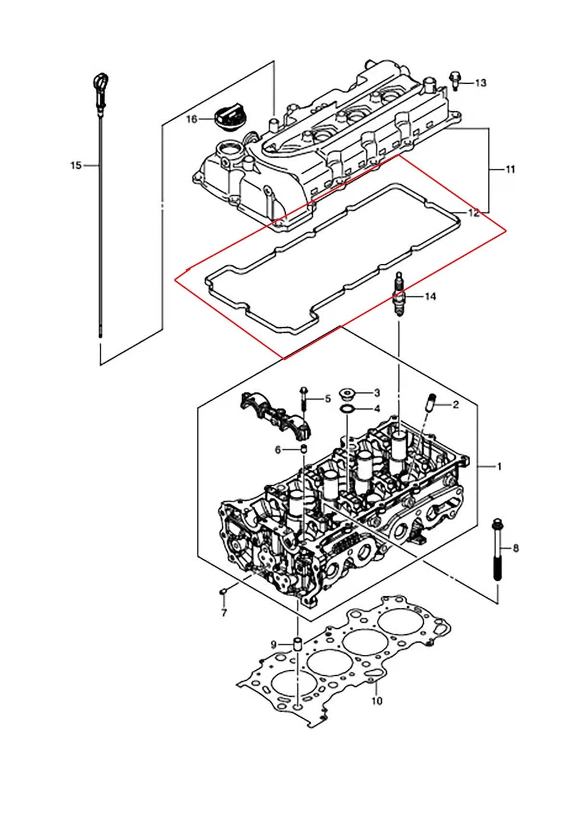 Gasket Cylinder Head Cover for Suzuki Swift (2011-2017)