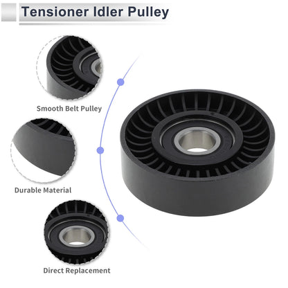 Drive Belt Idler Pulley for Mercedes-Benz A-Class (1997-2014) Black