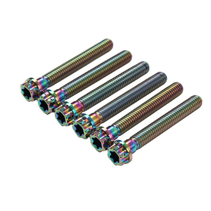 6pcs M8x60mm Titanium Torx Head Flange Screws for Motorcycle Bike
