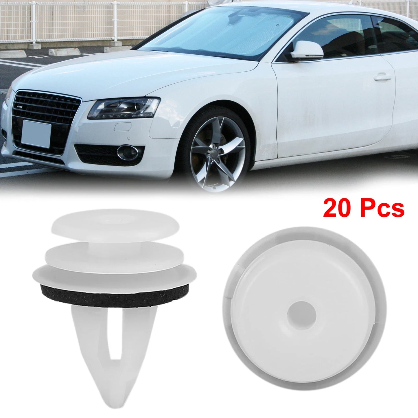 20 x Plastic White Retainer Clips for BMW E46 E90 F30 X5 X3 E60 (2000-2019)