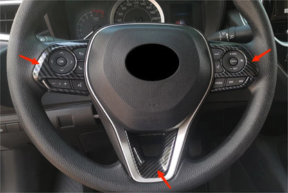 Steering Wheel Frame Cover Trim for Toyota Corolla Cross (2020-2023) Carbon Fiber