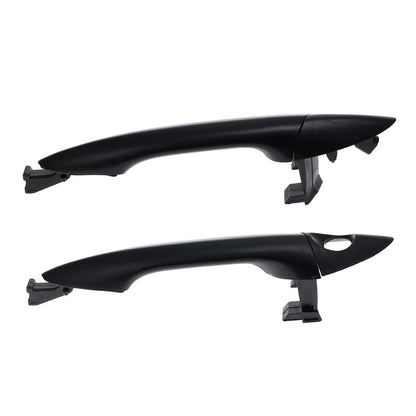 Outer Door Handle Set of 4 for Hyundai Elantra MD (2011-2020) Black Front Rear