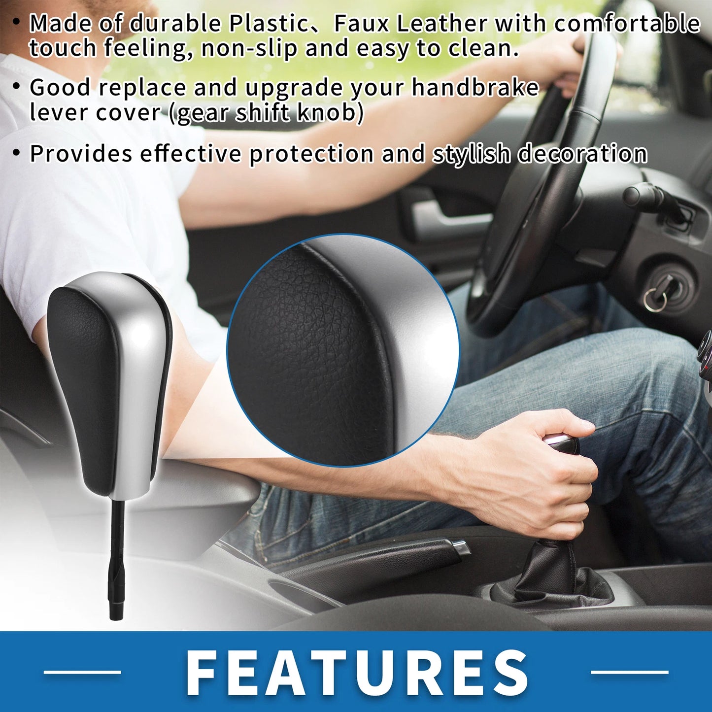 Faux Leather Gear Shifter Knob for BMW 1 Series E81 (2006-2011)