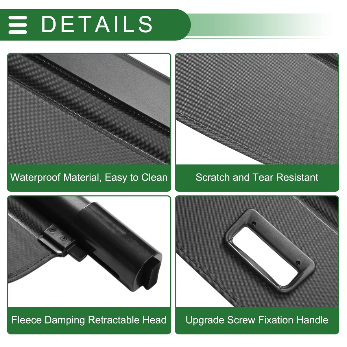 Retractable Cargo Cover for Mercedes-Benz R-Class S251 (2007-2019) Black