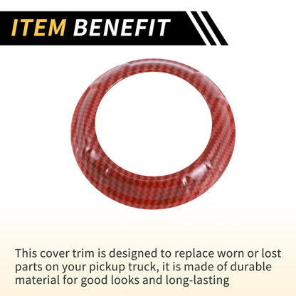 AC Vent Dashboard Decoration Rings for Jeep Wrangler JK JKU (2011-2017) Red
