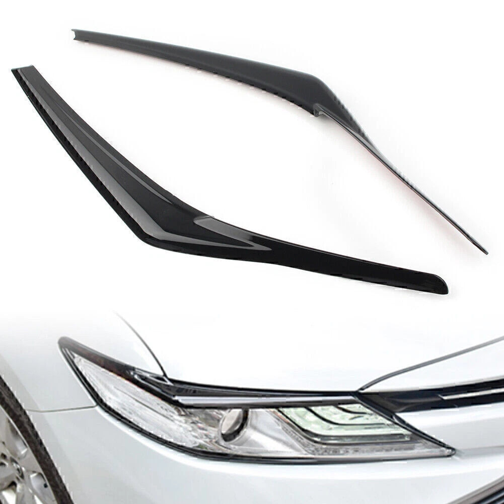 Black Headlight Eyebrow Trim for Toyota Camry SE XSE (2018-2020)