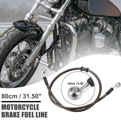 80cm 31.50" Braided Brake Clutch Oil Hose Line Pipe for ATV Dirt Bike