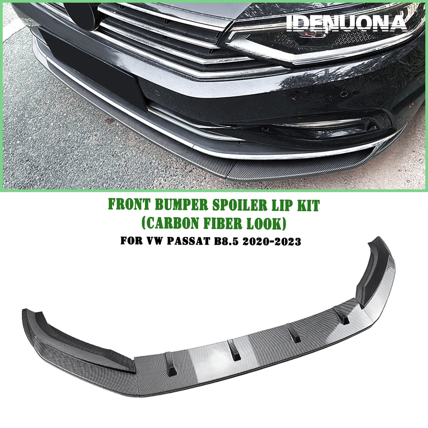 Front Bumper Spoiler Lip for VW Passat B8.5 (2020-2023)