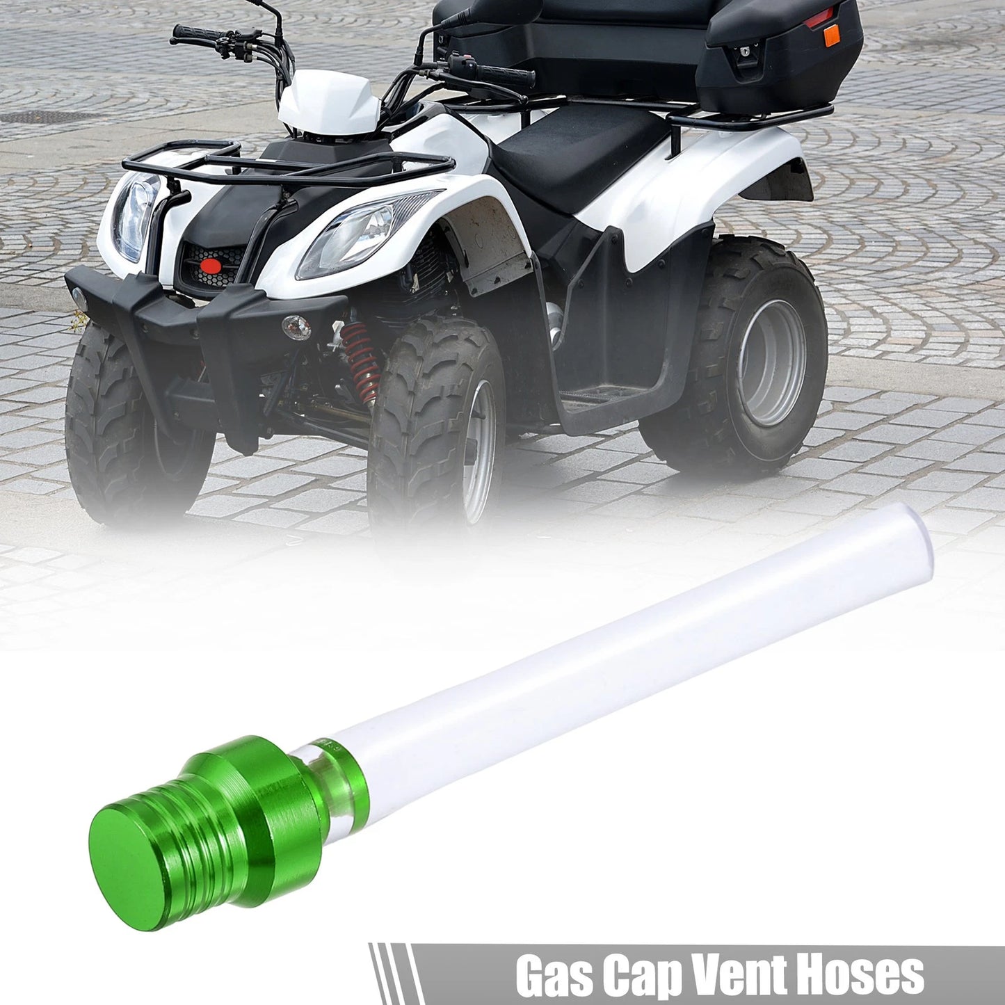 6pcs Gas Fuel Cap Air Vent Hose Breather One Way Clear Tube Green