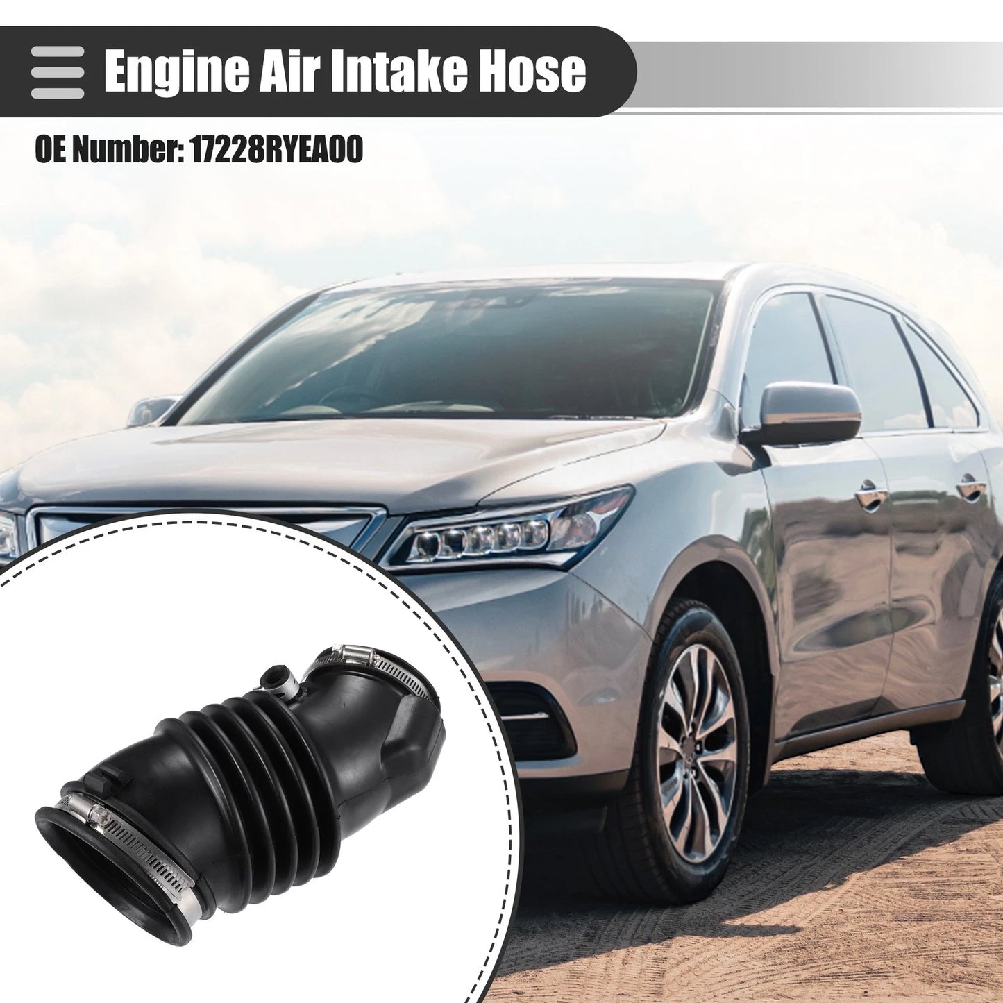 Car Intake Hose Replacement Rubber for Acura MDX (2007-2009)
