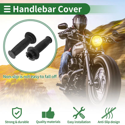 7/8 22mm Hand Grips TPU Black Hexagon for Motorcycle