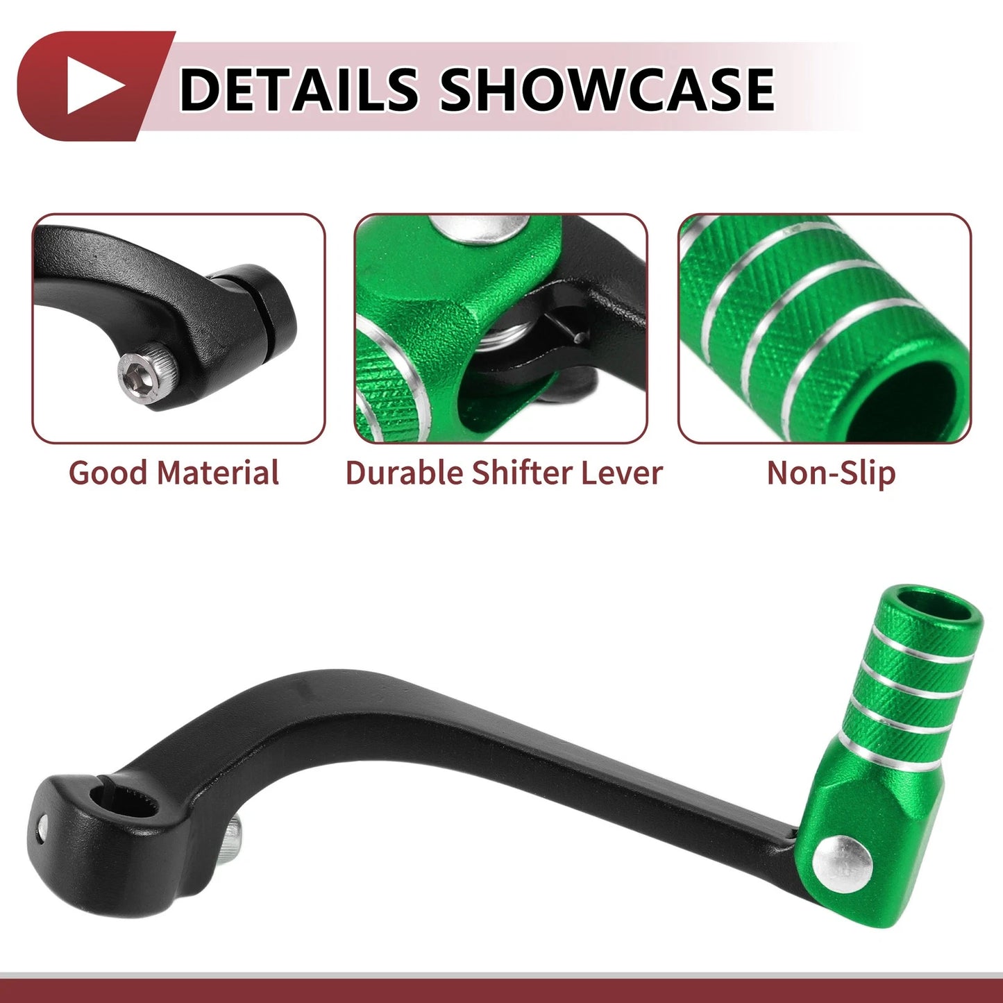 Folding Shifter Lever for Honda CRF110F (2013-2018) Black Green