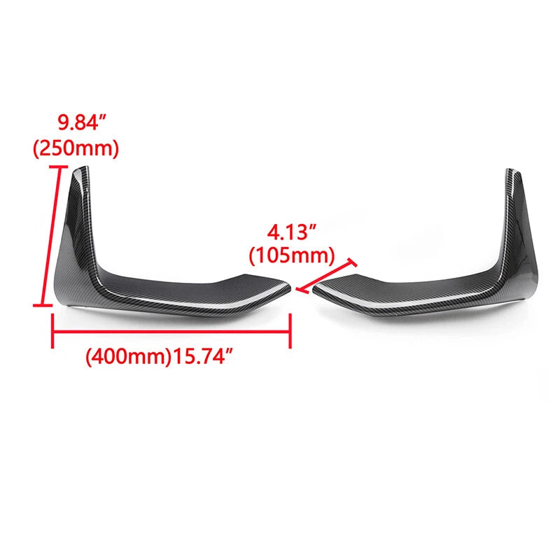 Carbon Black Front Bumper Upper Vent Cover & Lower Splitters for BMW F80 M3 F82 M4 (2012-2019)