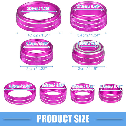 8 Pcs AC Vent Ring Cover Trim for GMC Sierra (2014-2018) Purple