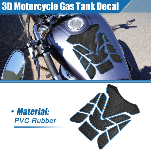 1 Pcs / 7.68x5.63 / Universal 3D Motorcycle Gas Tank Decal for Motorcycle