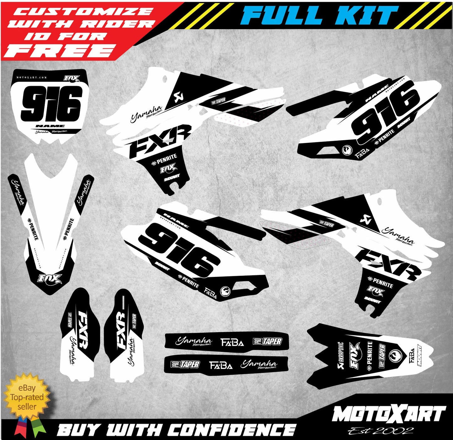 Custom Graphics Kit for Yamaha YZF 450 (2010-2013) BURN STYLE Stickers