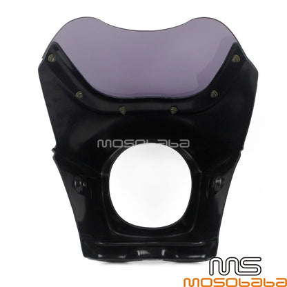 Motorcycle Headlight Fairing ABS Black for Honda Yamaha Suzuki Kawasaki (50)