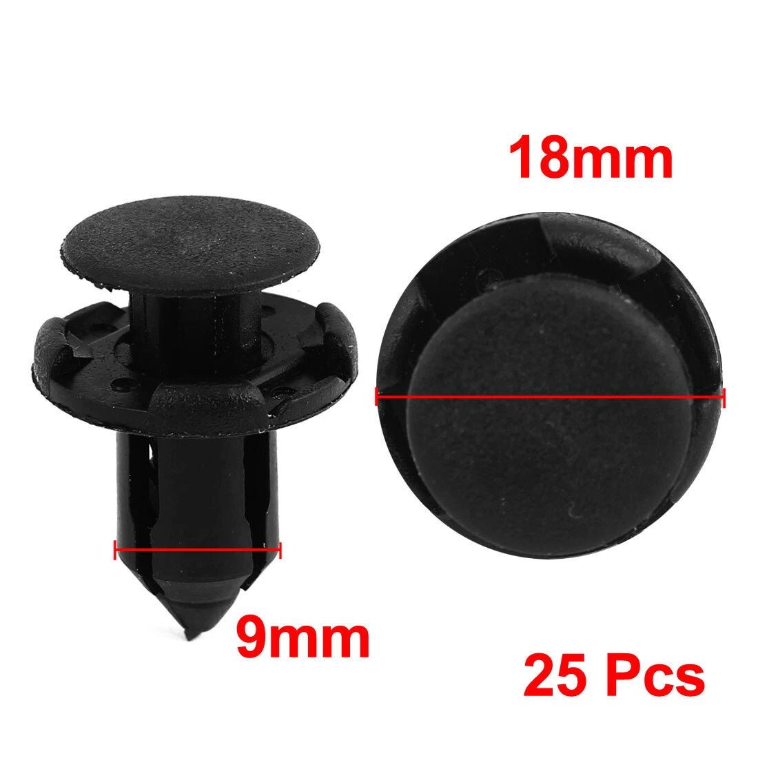 25 Pcs Push Type Mudguard Retainer Clips for Mitsubishi Honda